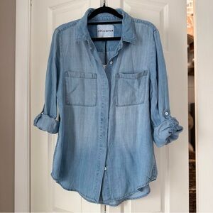 Lola River Women's Blue Button Down Shirt